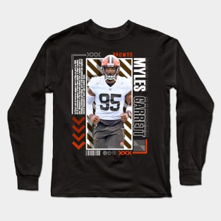 Myles Garrett Paper Poster Version 10 Long Sleeve T-Shirt